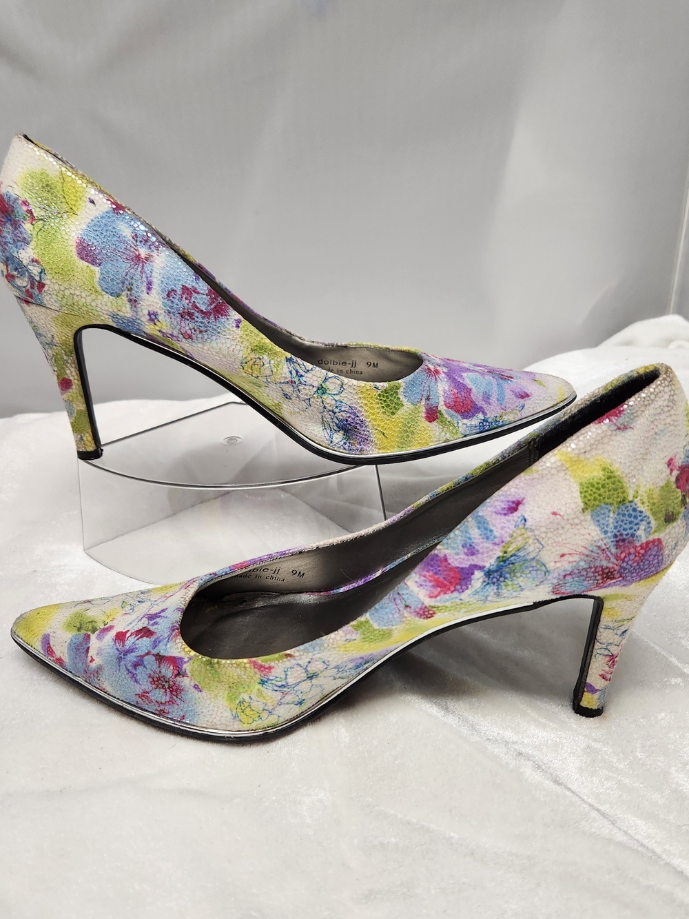 J.Renee Multicolor Floral Pointed-Toe Mid Heel Pumps